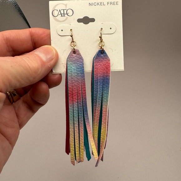 586-Cato Dangle Drop Earring Lot Of 2 Nickel Free Fun Fashion Style - Picture 7 of 9